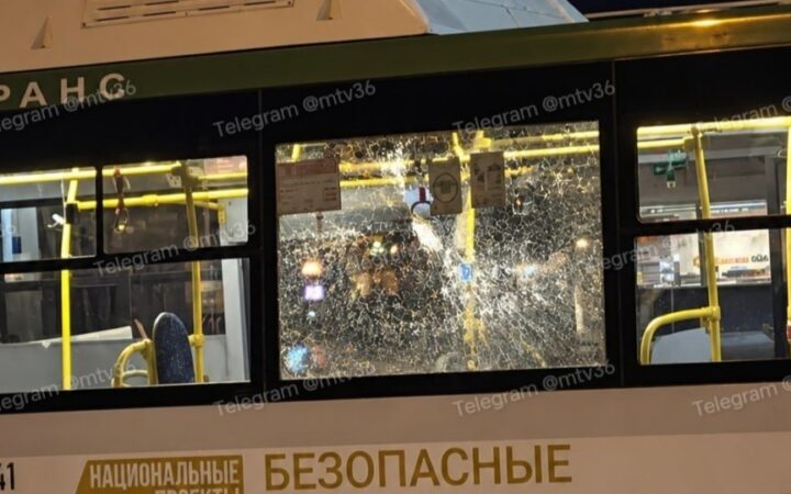 Подростки забросали камнями автобус №49 в Воронеже
