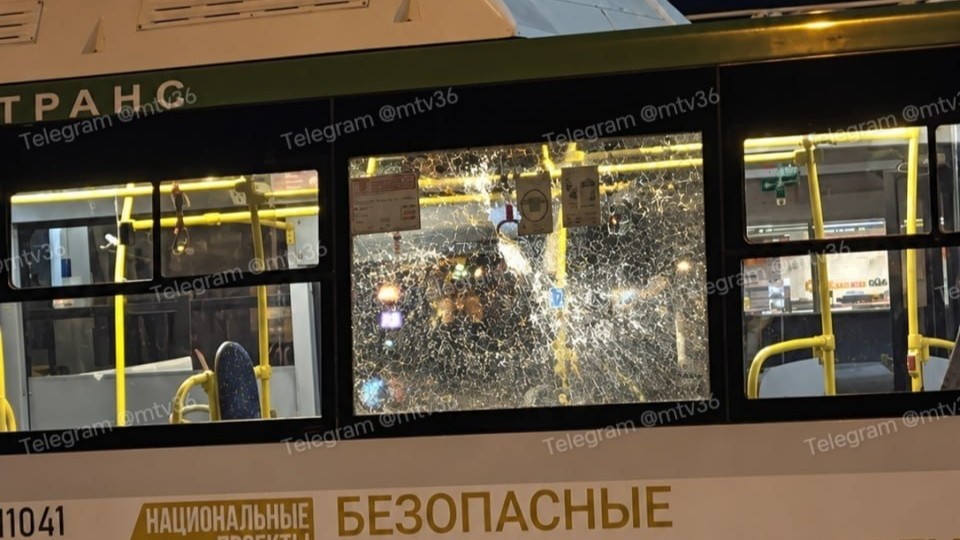 Подростки забросали камнями автобус №49 в Воронеже