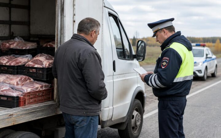 В Бутурлиновском районе водитель пытался избежать штрафа за мясо взяткой