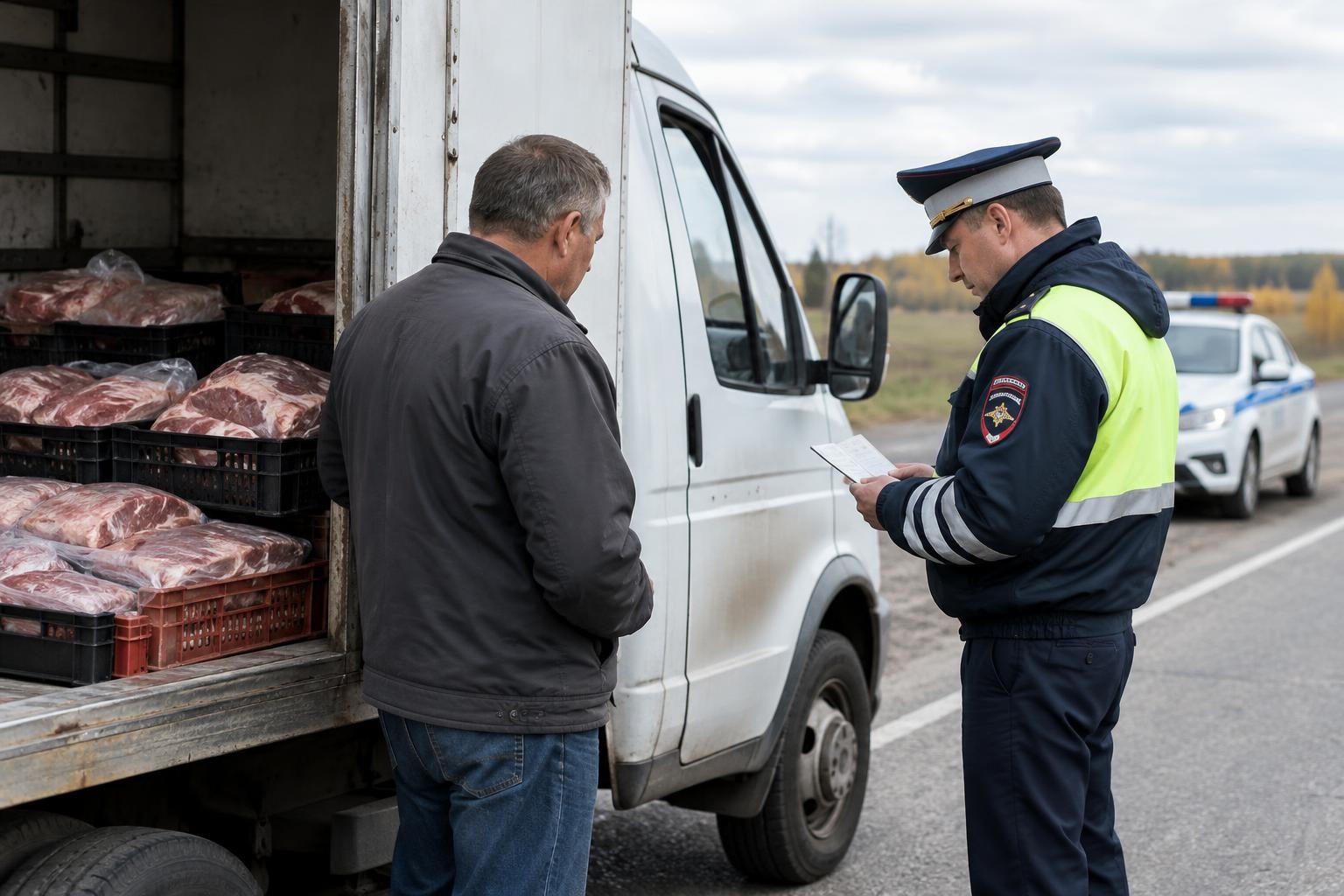 В Бутурлиновском районе водитель пытался избежать штрафа за мясо взяткой
