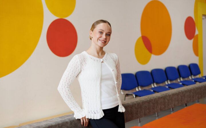 Ангелина Мельникова во время интервью «Мой и твой Воронеж»