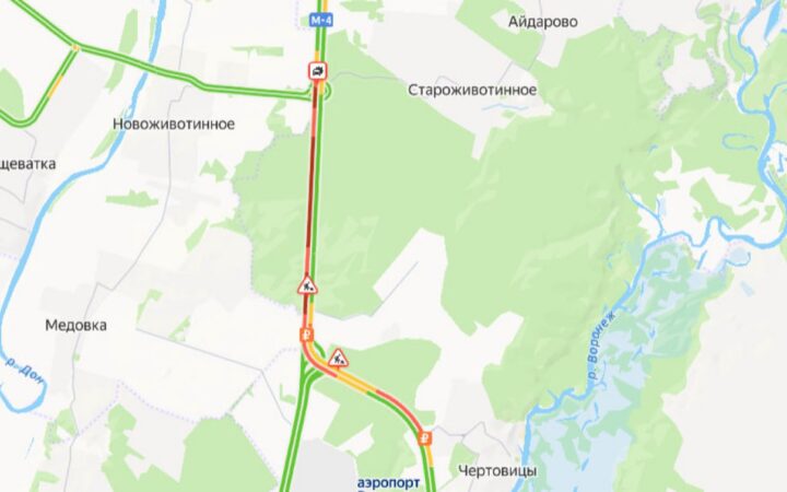 6-километровая пробка возникла на&nbsp;въезде в&nbsp;Воронеж на&nbsp;М-4 «Дон»